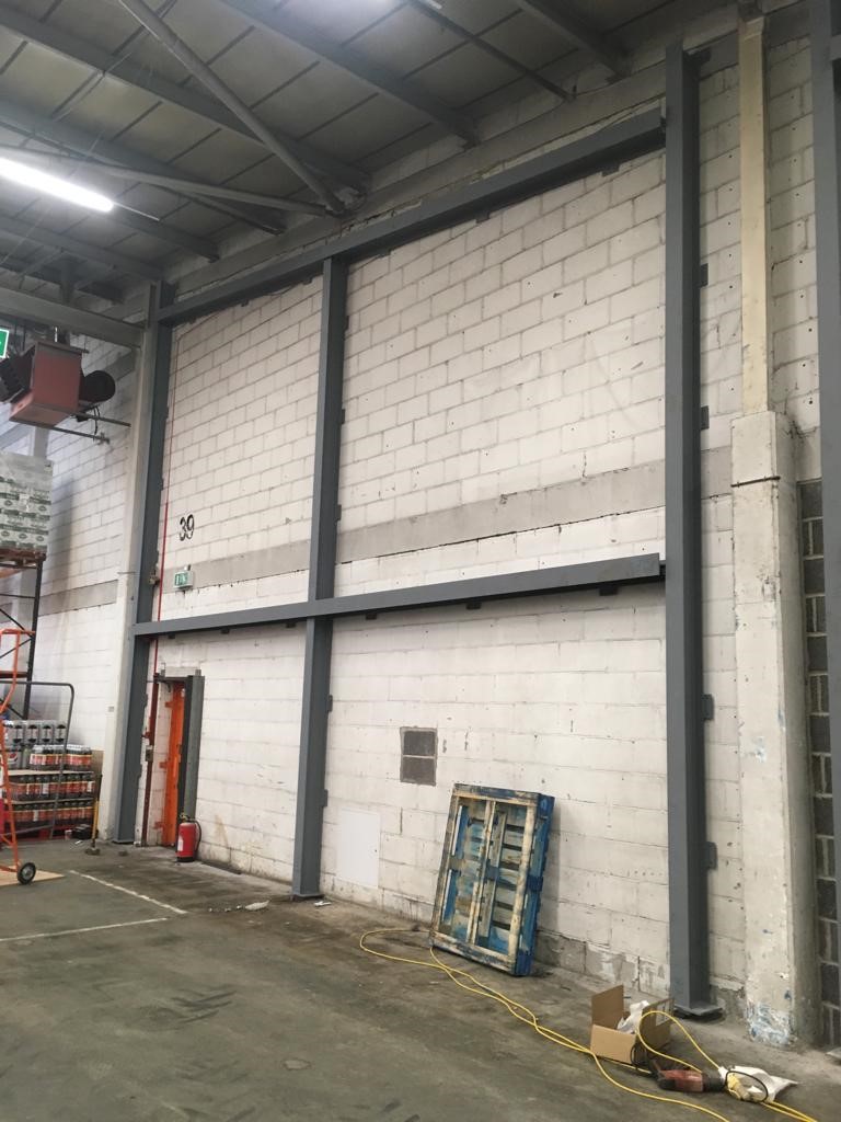 Gable Wall Restraint Steelwork 1 – Project undertaken with Court Construction