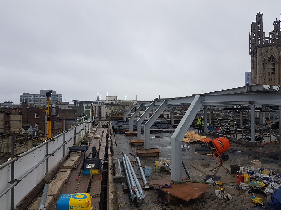New Roof Structural Steelwork by Rank Engineering Bristol for Meronden (1)