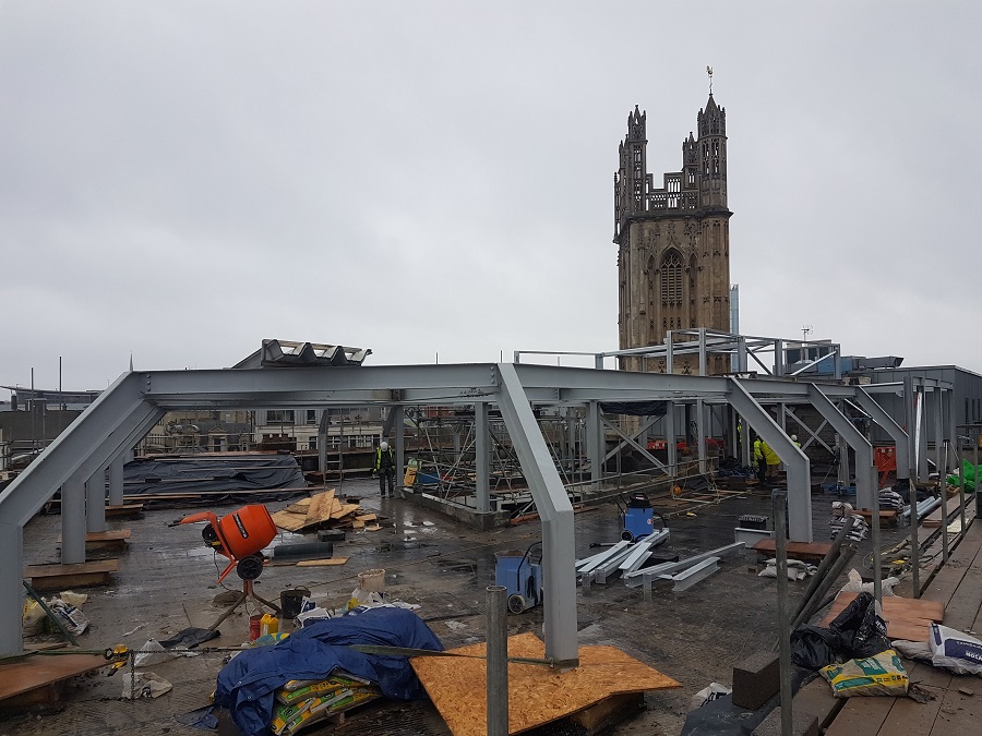 New Roof Structural Steelwork by Rank Engineering Bristol for Meronden (3)