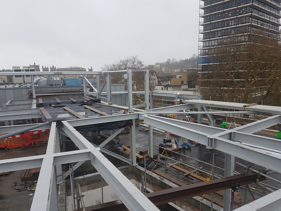 New Roof Structural Steelwork by Rank Engineering Bristol for Meronden (4)