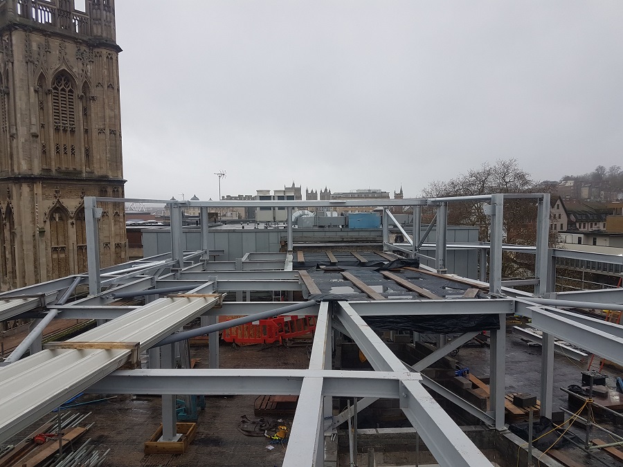 New Roof Structural Steelwork by Rank Engineering Bristol for Meronden (6)