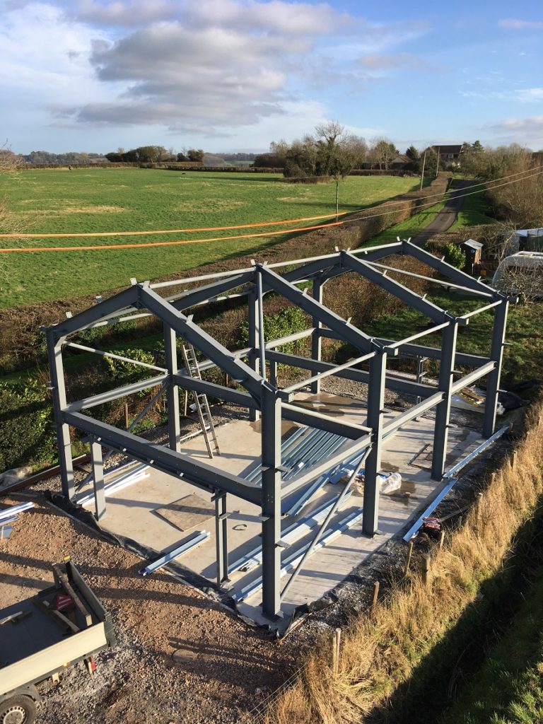 Structural steelwork in Bristol and Oxford: Recently concluded, Rank Engineering supplied, delivered and installed, this two-storey, structural steel frame building and cladding rails, for a local customer in Bristol. Rank Engineering supply, manufacture and install, structural steel frame building jobs like this, all over the UK.